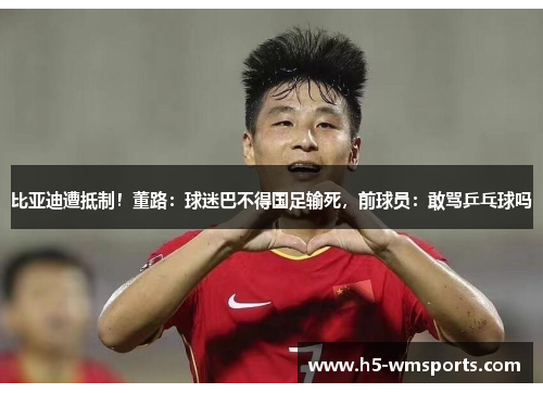 比亚迪遭抵制！董路：球迷巴不得国足输死，前球员：敢骂乒乓球吗